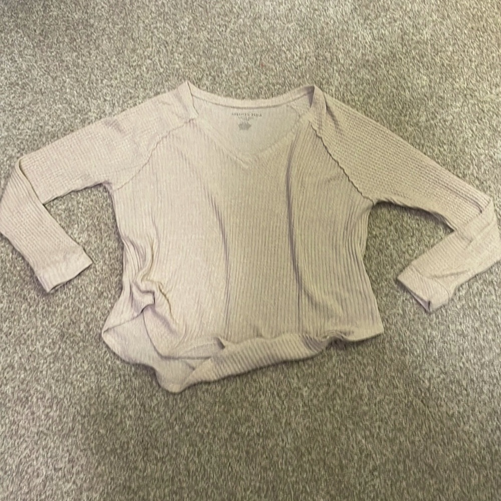 American Eagle baggy aesthetic white simple sweater